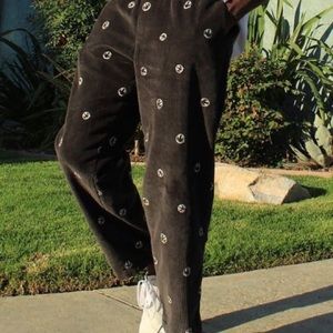 Urban Outfitters Medium Black smiley face pants